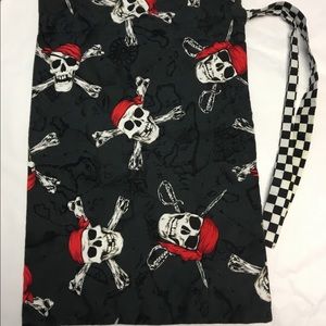 Pirates Skulls Shoe Tote Drawstring Boys Black Travel Bag
